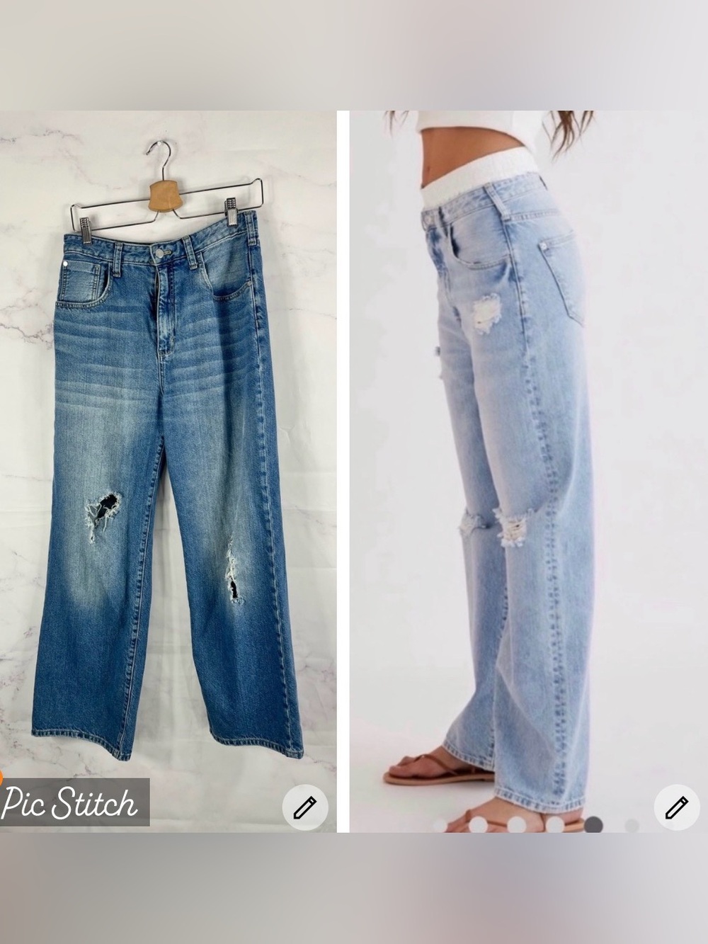 PILCRO Joey High Rise Wide Leg Jeans